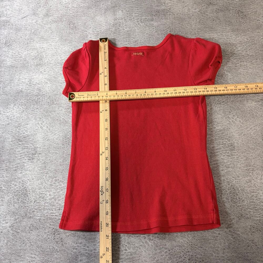 Red Baby Phat Ruched Graphic Embellished Tee - Picture 5 of 5